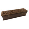 Holz-Teebeutel-Organizer-Box im klassischen braunen Design