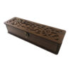 Holz-Teebeutel-Organizer-Box im klassischen braunen Design