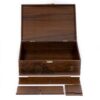 Holz-Teebeutel-Aufbewahrungsbox mit Blattmotiv