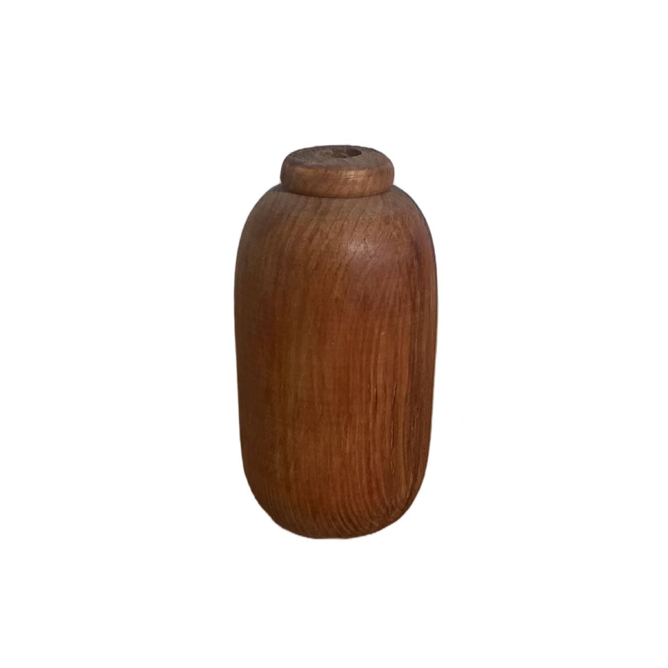 Handgefertigte dekorative Einzelstielvase aus massivem Naturholz – 2er-Set