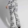 Zebramuster Bootcut-Hosen für Frauen