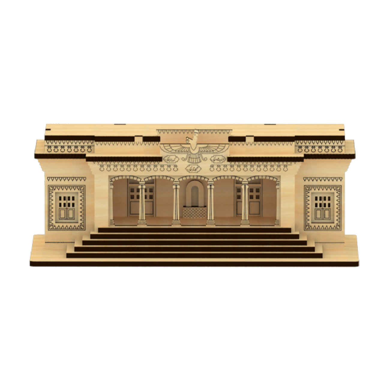 3D-Holzpuzzle – Persischer Feuertempel Modellkit