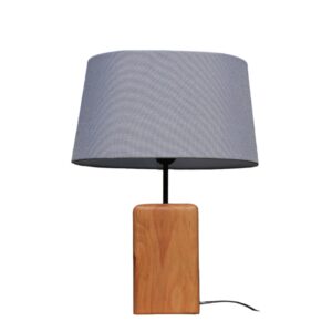 Akzent Holz-Tischlampe mit Baumwoll-Stoff-Lampenschirm Arsalan
