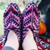 Aserbaidschanische Häkelslippers für Damen mit Traditionellem Design Handgewebt