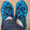 Aserbaidschanische Häkelslippers mit Traditionellem Design Handgewebt