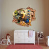 Baby-3D-Wandsticker mit Cartoon-Stadt-Design