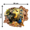 Baby-3D-Wandsticker mit Cartoon-Stadt-Design