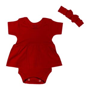 Baby Mädchen Kurzarm-Body & Haarband Set