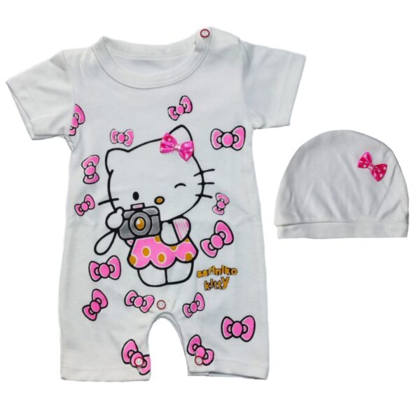 Baby Kurzarm Strampler und Hut Set Modell Hello Kitty
