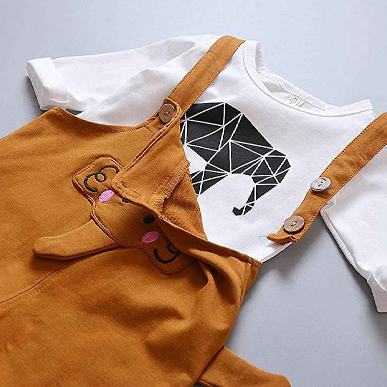 Baby T-Shirt und Strampler Set mit Elefanten Design