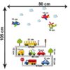 Baby-Wandsticker aus Holz mit Transport-Design für das Kinderzimmer