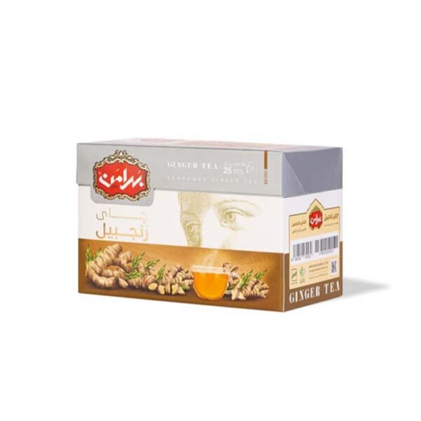 Bahraman Ingwer Aromatisierter Schwarzer Tee Packung mit 25 (x5)