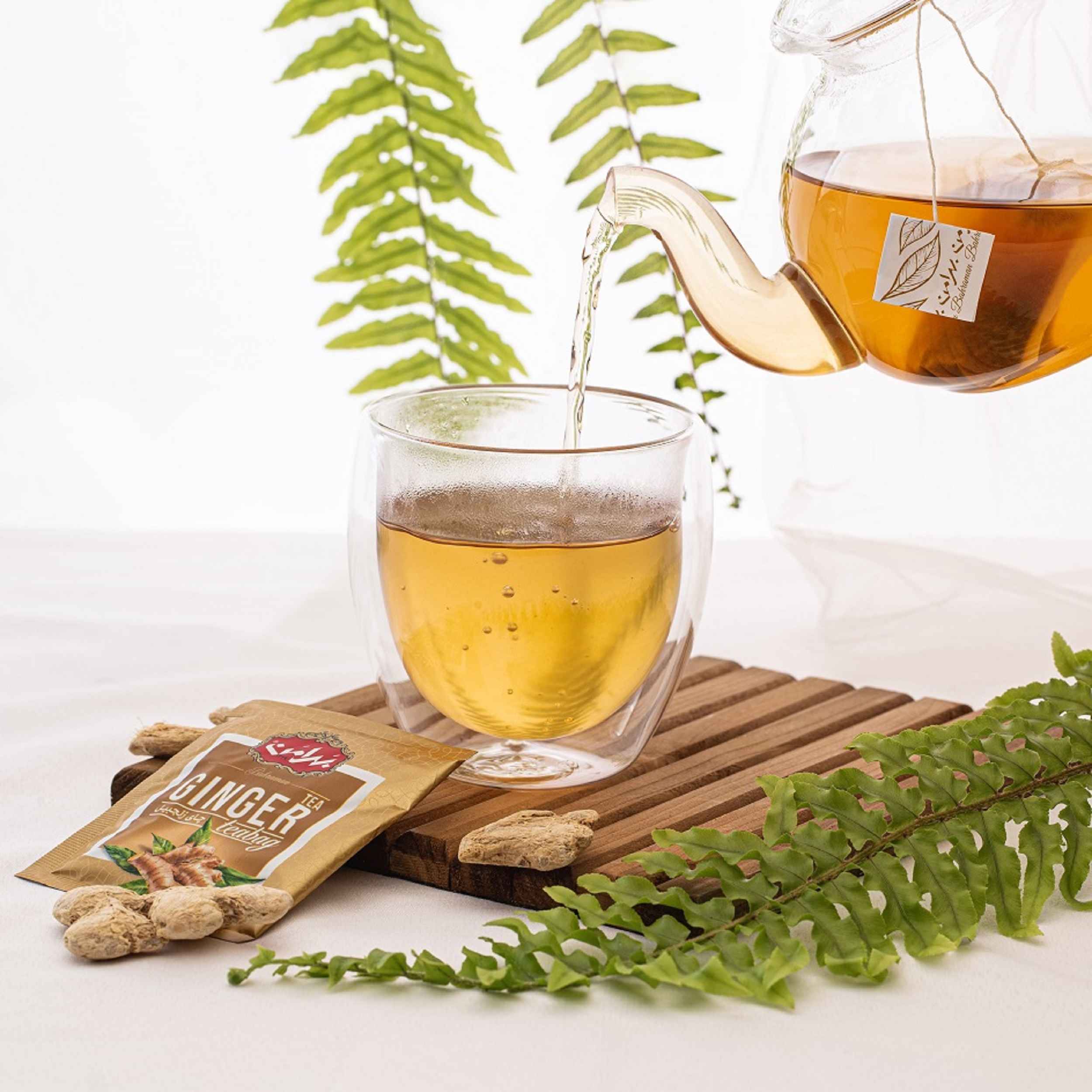 Bahraman Ingwer Aromatisierter Schwarzer Tee Packung mit 25 (x5)