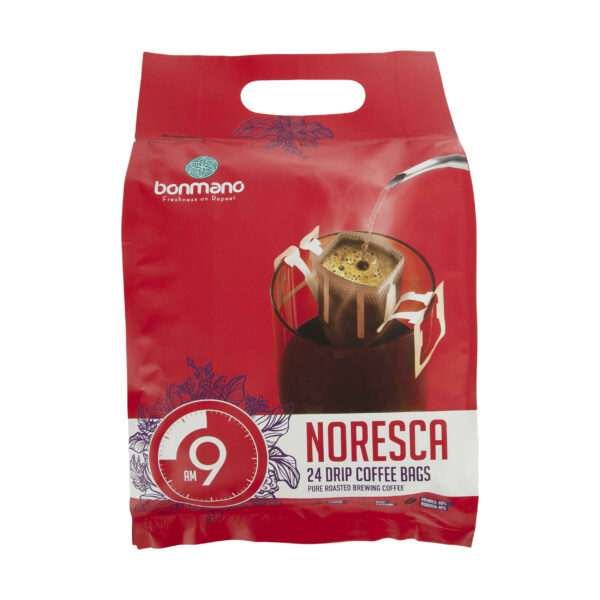 Instant Bonmano Noresca Kaffee reines geröstetes Brühen Packung mit 24