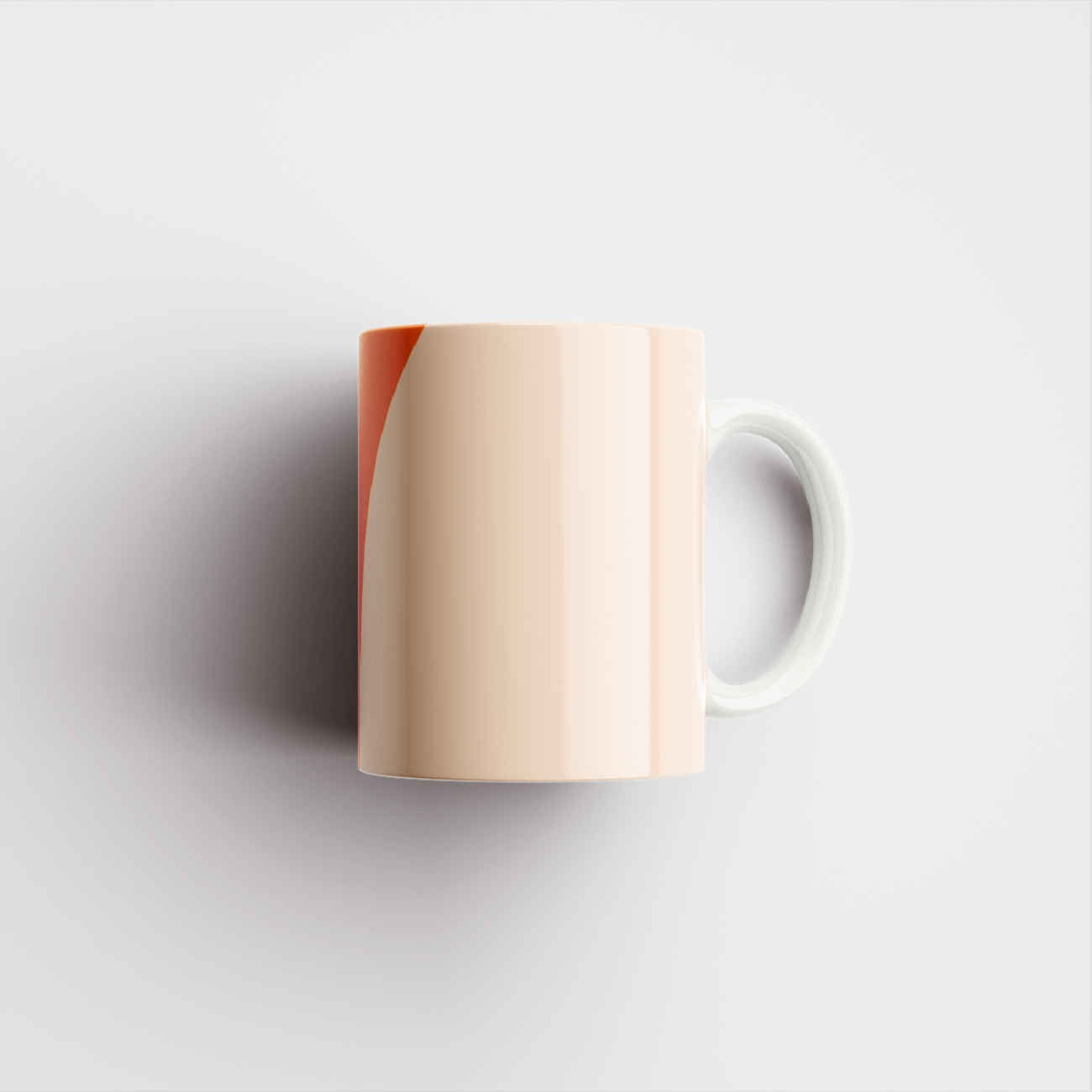 Keramik-Kaffeetasse in Orange