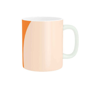Keramik-Kaffeetasse in Orange