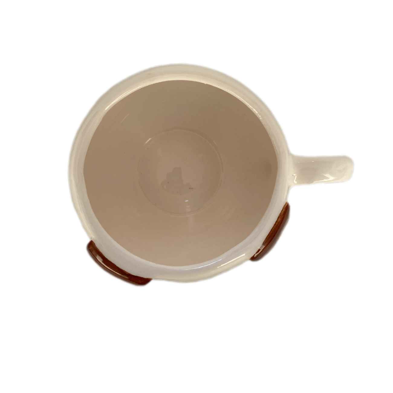 Fantasie Keramik-Kaffeetasse – Weißer Hund Design