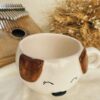 Fantasie Keramik-Kaffeetasse - Weißer Hund Design