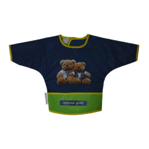 Süßes Baby Lätzchen mit Ärmeln Modell Teddy Bär