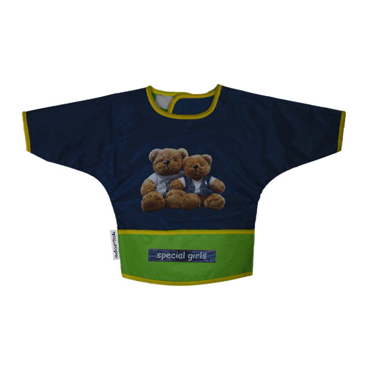 Süßes Baby Lätzchen mit Ärmeln Modell Teddy Bär