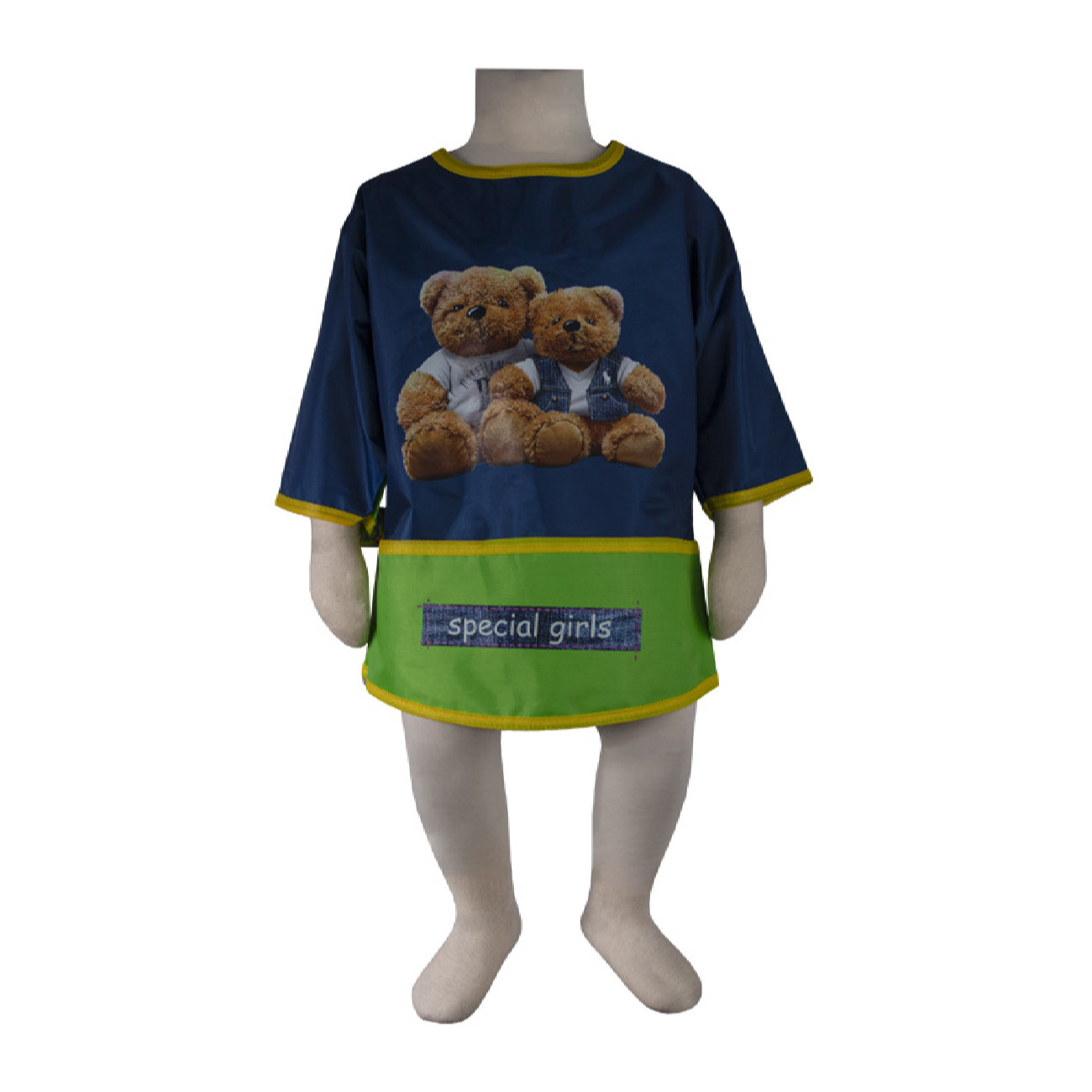 Süßes Baby Lätzchen mit Ärmeln Modell Teddy Bär