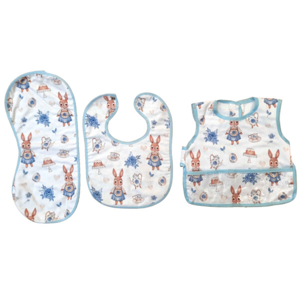 Süße Baby Lätzchen zum Essen mit Kaninchen Design (Set von 3)