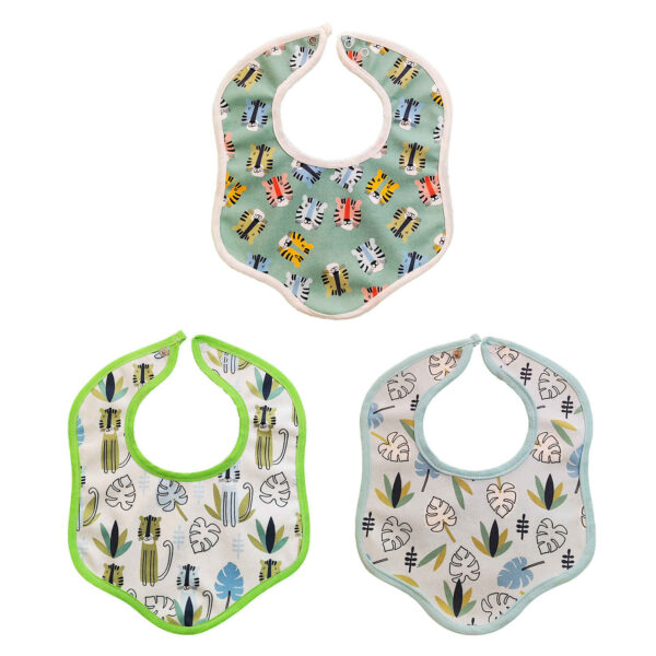Süße Baby Lätzchen zum Essen mit Tiger Design (Set von 3)