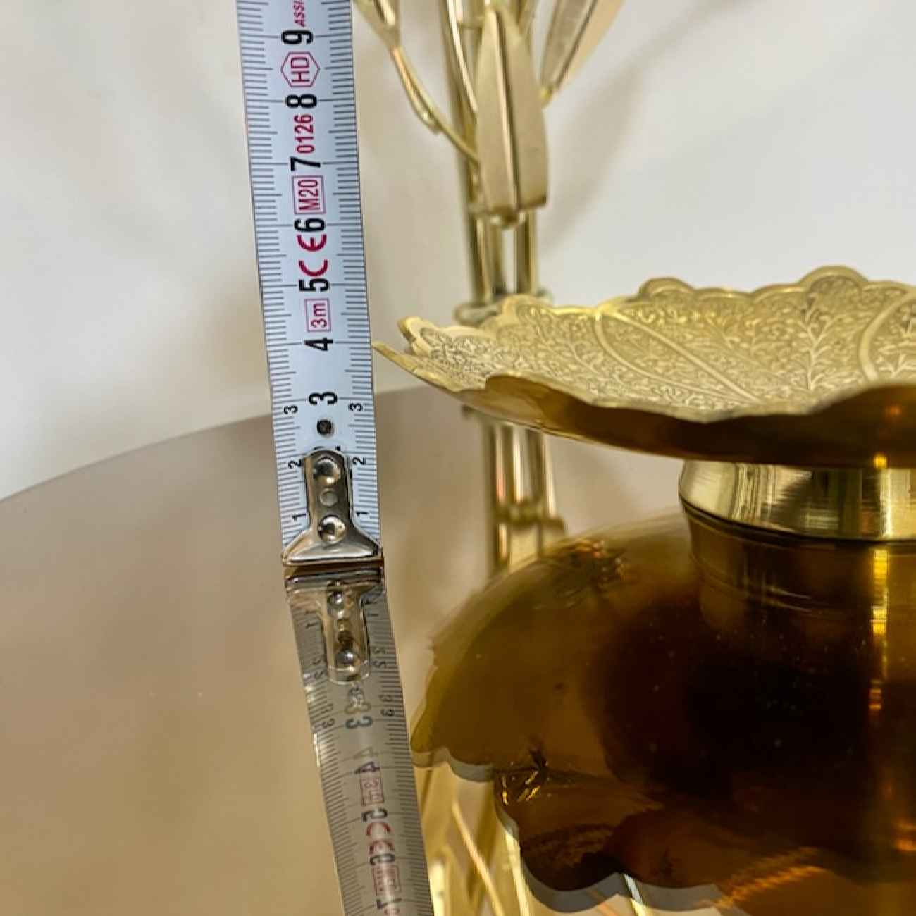 Dekorativer Messingteller handgefertigt mit Ghalamzani Gravur