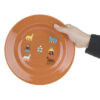 Dekorativer Keramikteller mit persischem Gabbeh Design in Orange