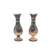 Dekorative Persische Vase aus Kupfer mit Gravuren und Silberbeschichtung - Set von 2