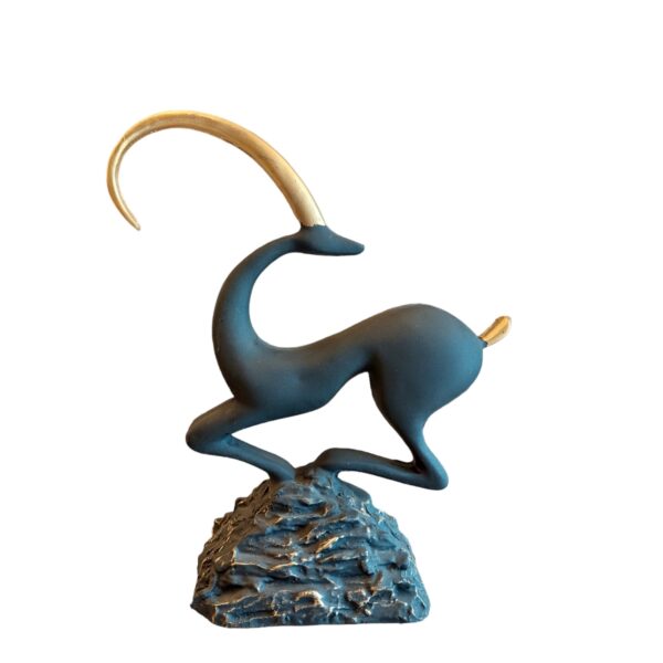 Dekorative Bergziegen-Figur - Alpine Wildtier-Skulptur