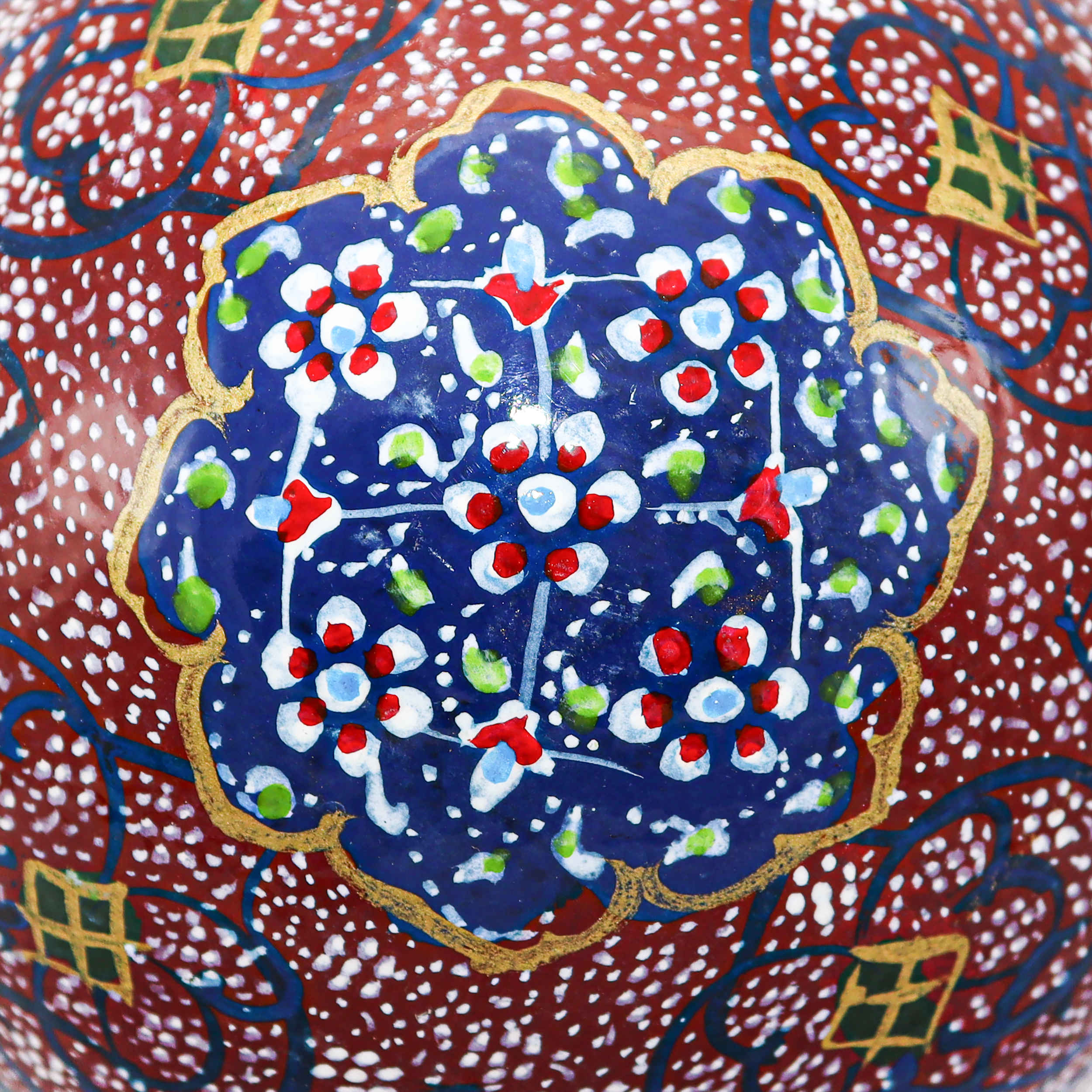 Persische dekorative handgemalte Straußenei-Schale