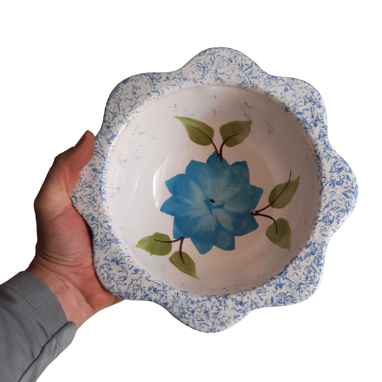 Dekorative Töpfer-Schale Künstlerisch Mit Persischem Fischteich-Design