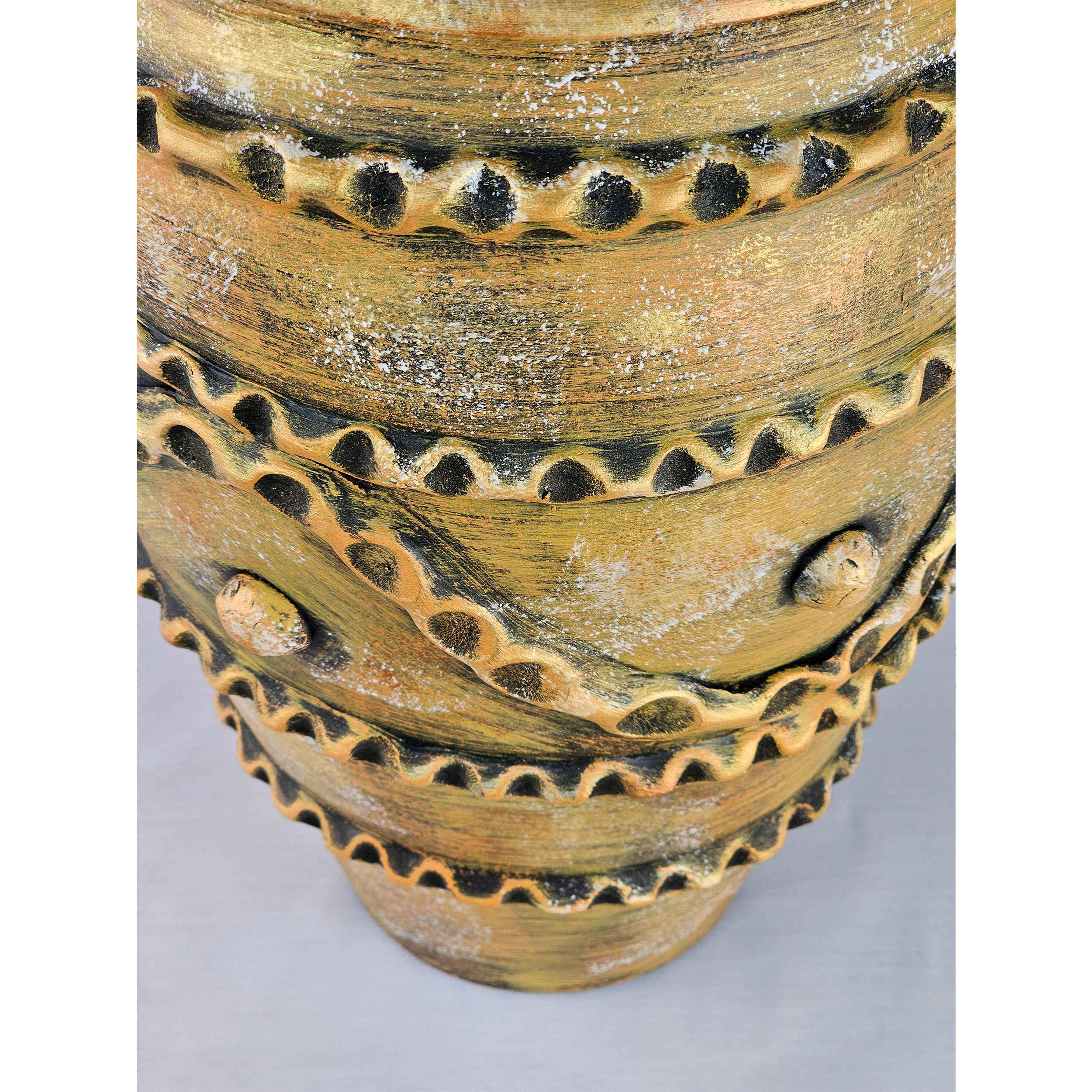 Dekorative Töpfer-Vase, künstlerische Wohnkultur, handgefertigt