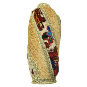 Dekorative handgefertigte Keramik-Knospenvase mit persischem Jajim- & Kilim-Design