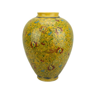 Handgefertigte Persische Töpfer-Vase, handbemalt mit Gol-o-Morgh-Design