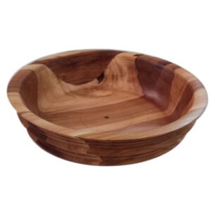 Dekorative Holz-Schale Rustikal Aus Walnuss, Kirsche & Wildwaldbaumholz