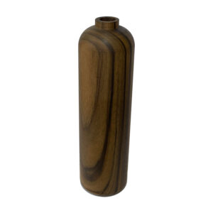 Minimale handgefertigte Knospenvase aus massivem Naturholz im rustikalen Stil – 2er-Set