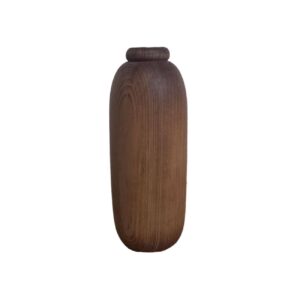 Handgefertigte dekorative Holzvasen aus naturbelassenem Massivholz – 2er-Set
