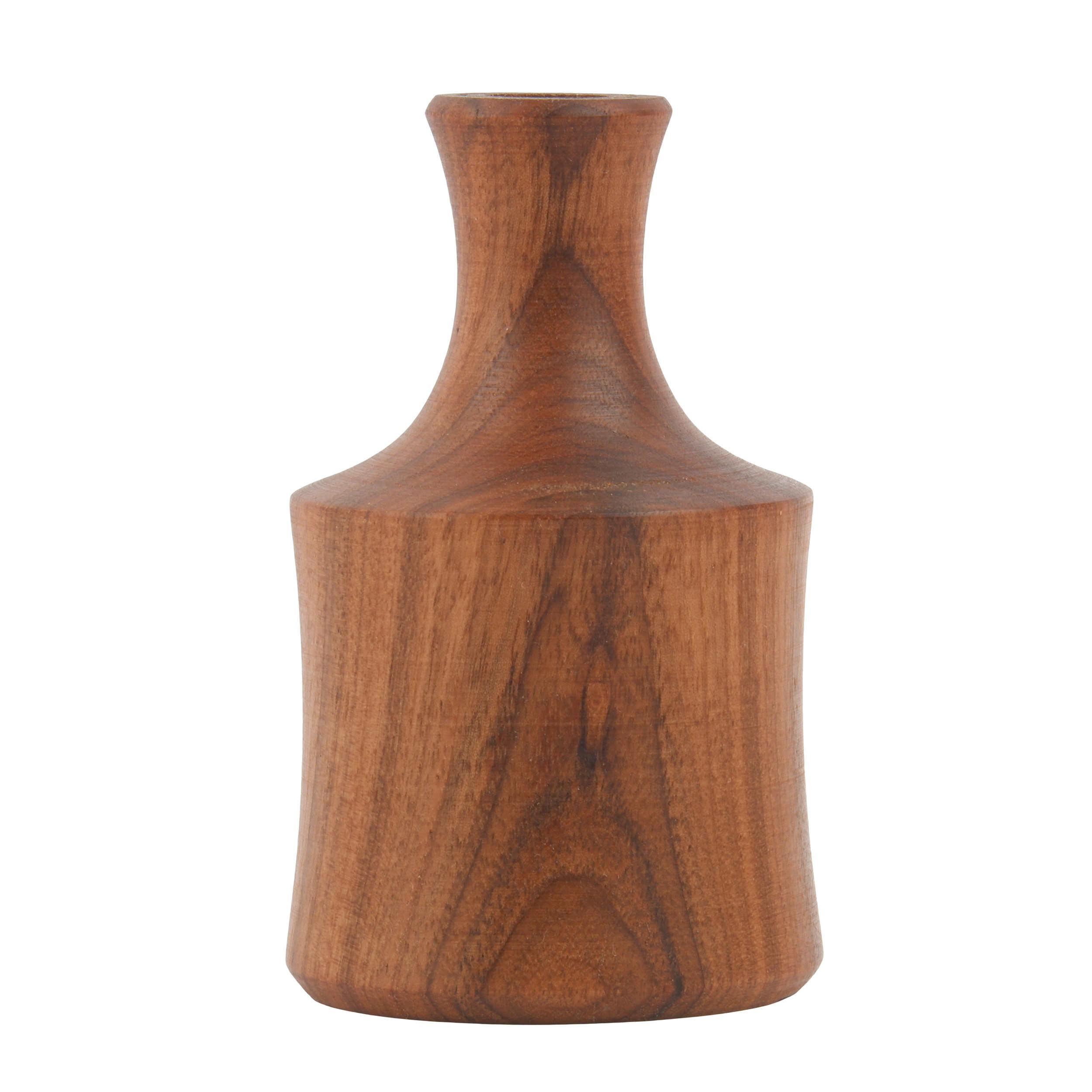 Rustikale & minimalistische dekorative Knospenvase aus massivem Naturholz – 2er-Set