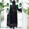 Elegante Locker geschnittene Abaya für Muslimische Frauen mit Bestickten Rosen