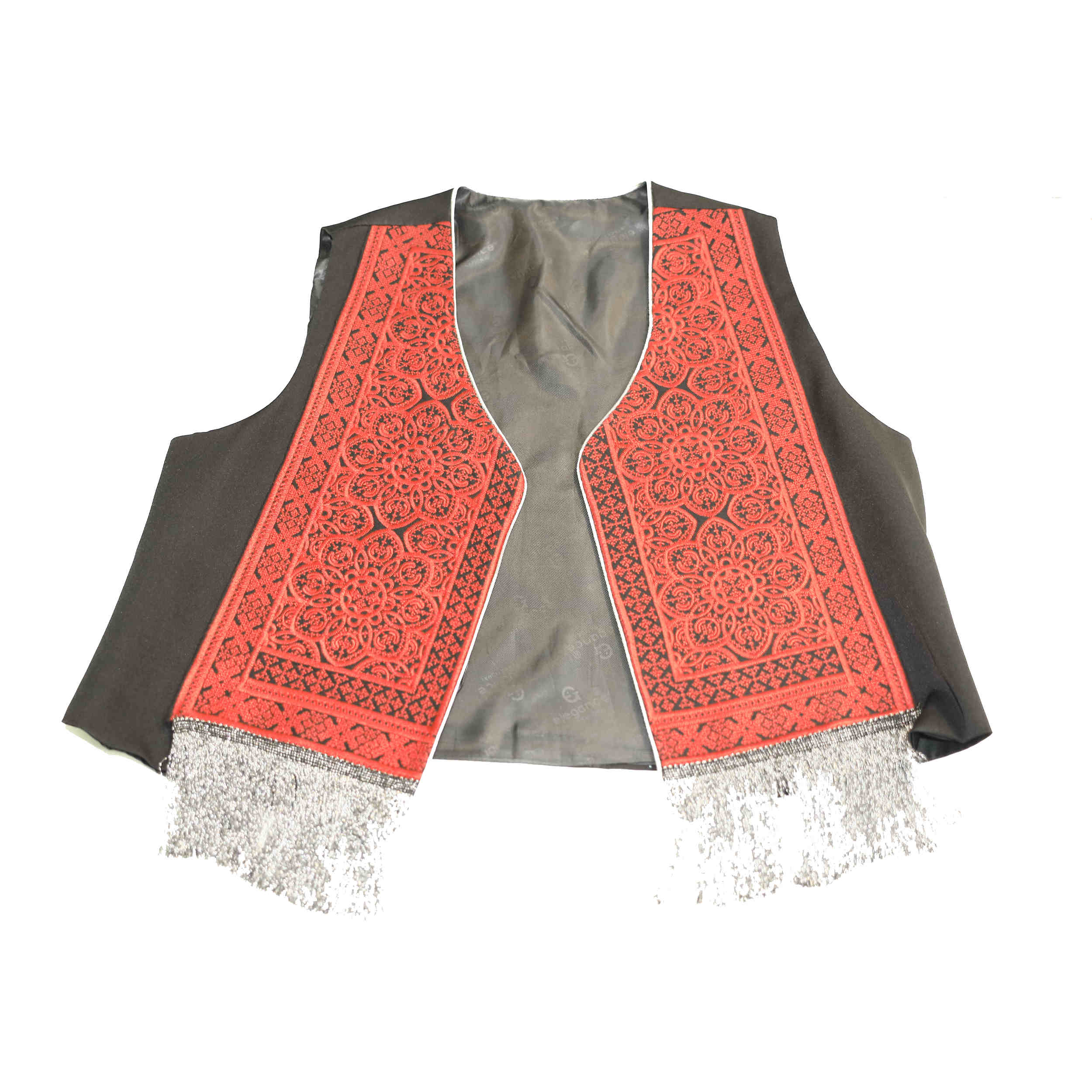 Vollgefütterte bestickte Balochi-Weste für Damen
