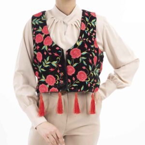Bestickte Damenweste mit Blumenmuster