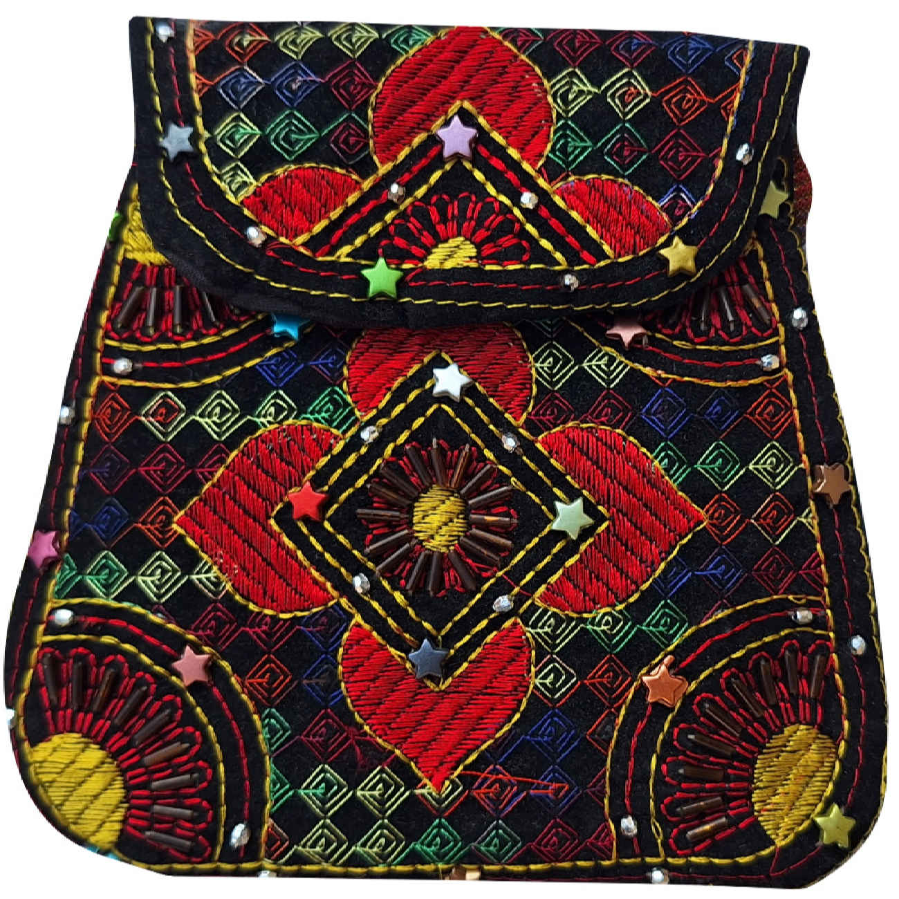 Ethnische bestickte Umhängetasche im Baluchi-Stil