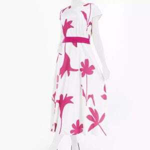 Kleid mit Gürtel für Damen mit floralem Design