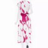 Kleid mit Gürtel für Damen mit floralem Design