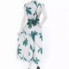 Kleid mit Gürtel für Damen mit floralem Design