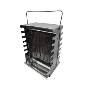 Vertikaler Gasbrenner Grill für Kebabs – Doppelseitig mit 12-Spieß-Ständer