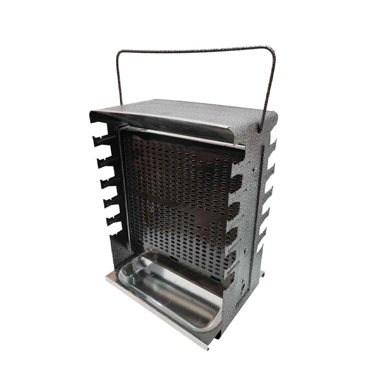 Vertikaler Gasbrenner Grill für Kebabs - Doppelseitig mit 12-Spieß-Ständer