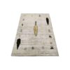Original persischer Gabbeh-Wollteppich handgewebt in Fars mit Rand rosa